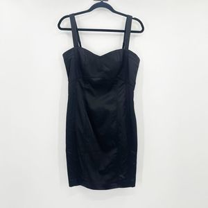 Bebe Women's Black Silk Sleeveless Mini Dress Size L
